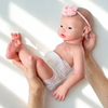 Bebé reborn de Silicona Platino Adriana - Sistema Líquidos (BEBE 🍼 y HACE PIS 💦), Pelo Pintado, Pintada a Mano y Bañable -  Mide 44 cm y pesa 2.5 Kg