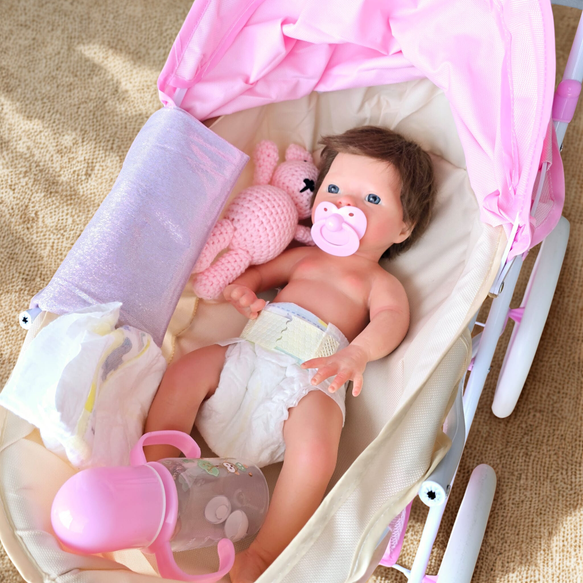 Carro de Bebés Reborn - Apto para muñecas hasta 48cm