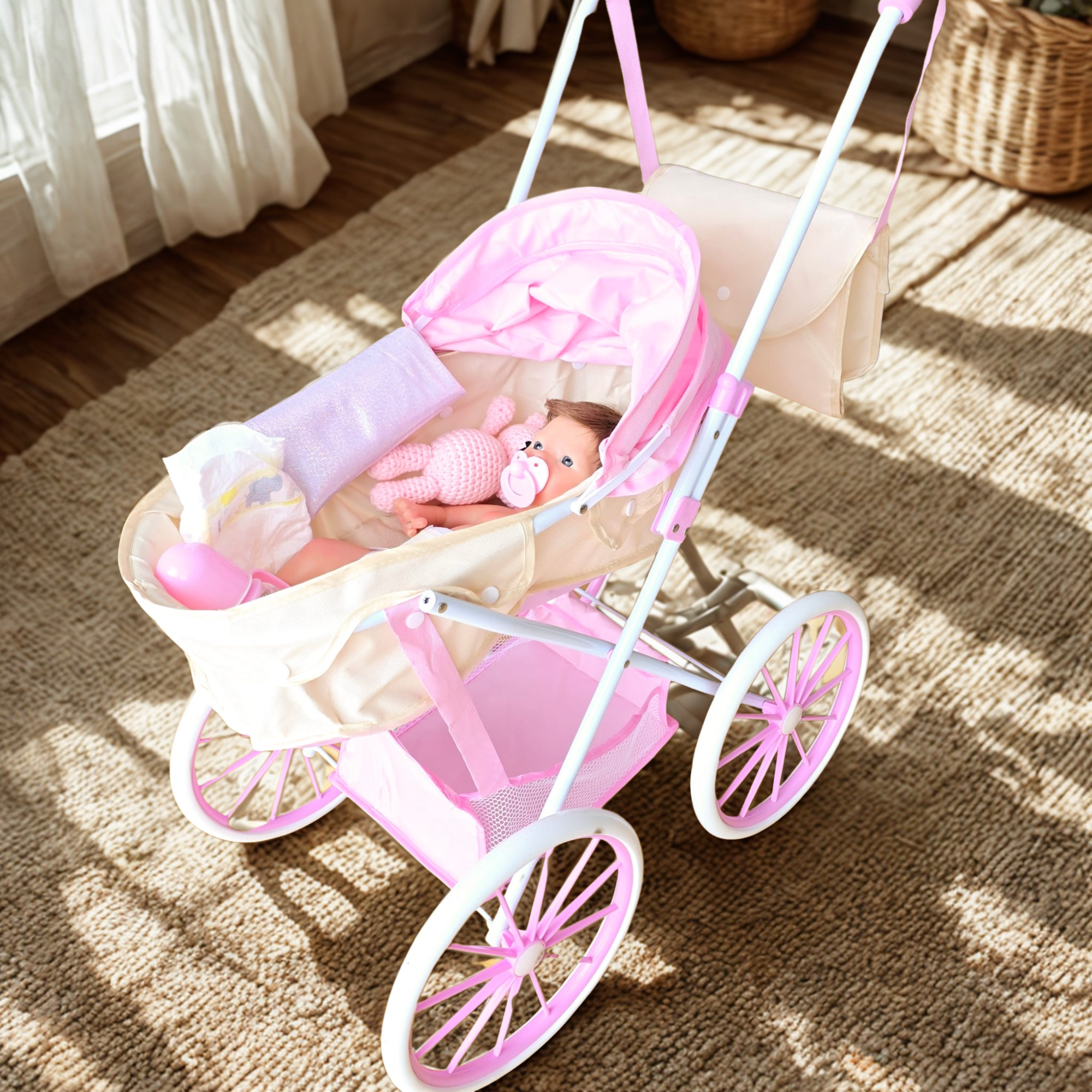 Carro de Bebés Reborn - Apto para muñecas hasta 48cm