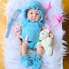 Bebé reborn de Silicona Platino Daniel - Sin Pelo y Bañable - Mide 33 cm y pesa 1.2 Kg - Set Accesorios de REGALO