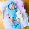 Bebé reborn de Silicona Platino Daniel - Sin Pelo y Bañable - Mide 33 cm y pesa 1.2 Kg - Set Accesorios de REGALO