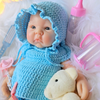 Bebé reborn de Silicona Platino Daniel - Sin Pelo y Bañable - Mide 33 cm y pesa 1.2 Kg - Set Accesorios de REGALO