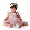 Bebe Reborn Muñeca Reborn Aitana - Vinilo Blando, Cuerpo Completo Vinilo Blando No Flexible  y Bañable - Mide 52cm y pesa 2kg