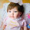 Bebe Reborn Muñeca Reborn Hanna - 48cm y 2kg - Vinilo Blando, Cuerpo Tela y Caida de Cabeza