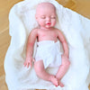 Bebé reborn de Silicona Platino Leo - Pelo PINTADO a mano y bañable - Mide 43 cm y pesa 2.5 Kg