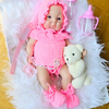 Bebé reborn de Silicona Platino Sofia - Sin Pelo y Bañable - Mide 33 cm y pesa 1.2 Kg - Set Accesorios de REGALO