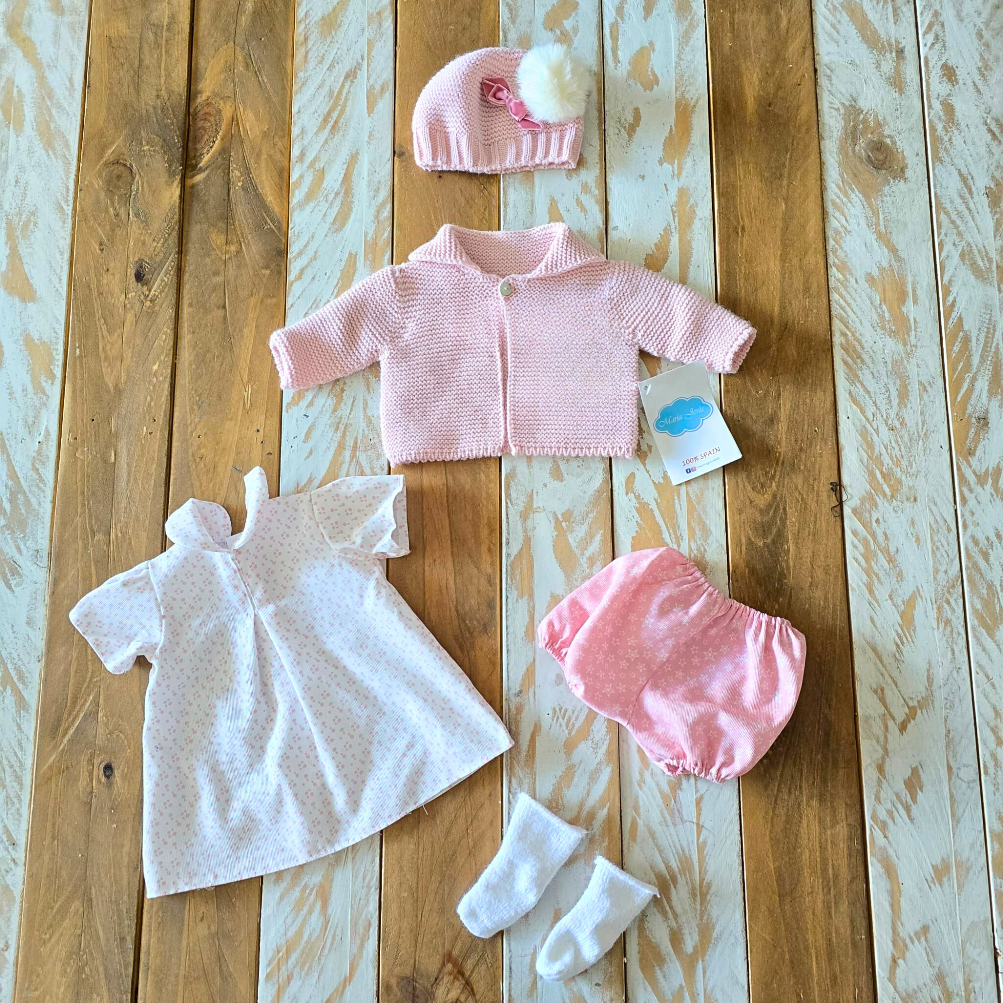 Vestido Reborn Premium Niña - Vale para Muñecas de 42 a 48cm