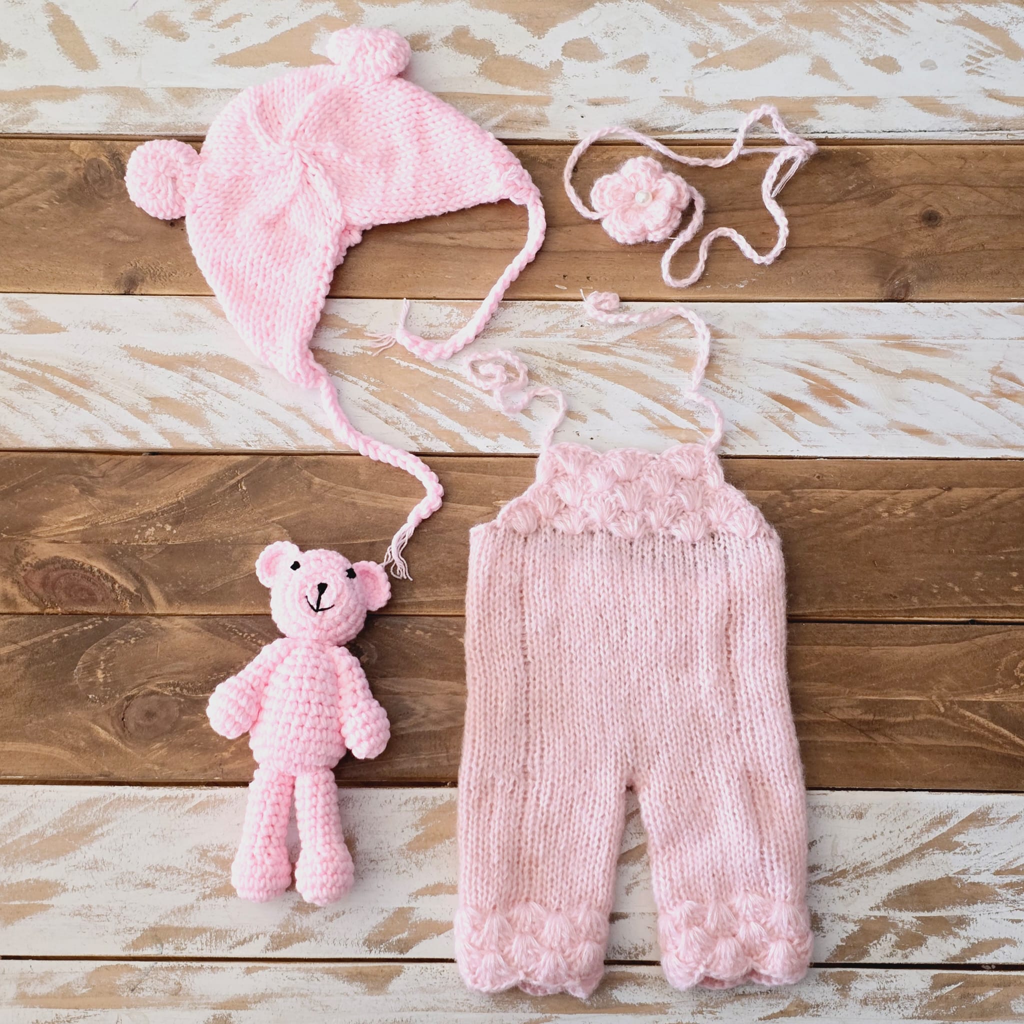 Vestido Bebe Reborn Pink Set - Vale para Muñecas de 42 a 48cm