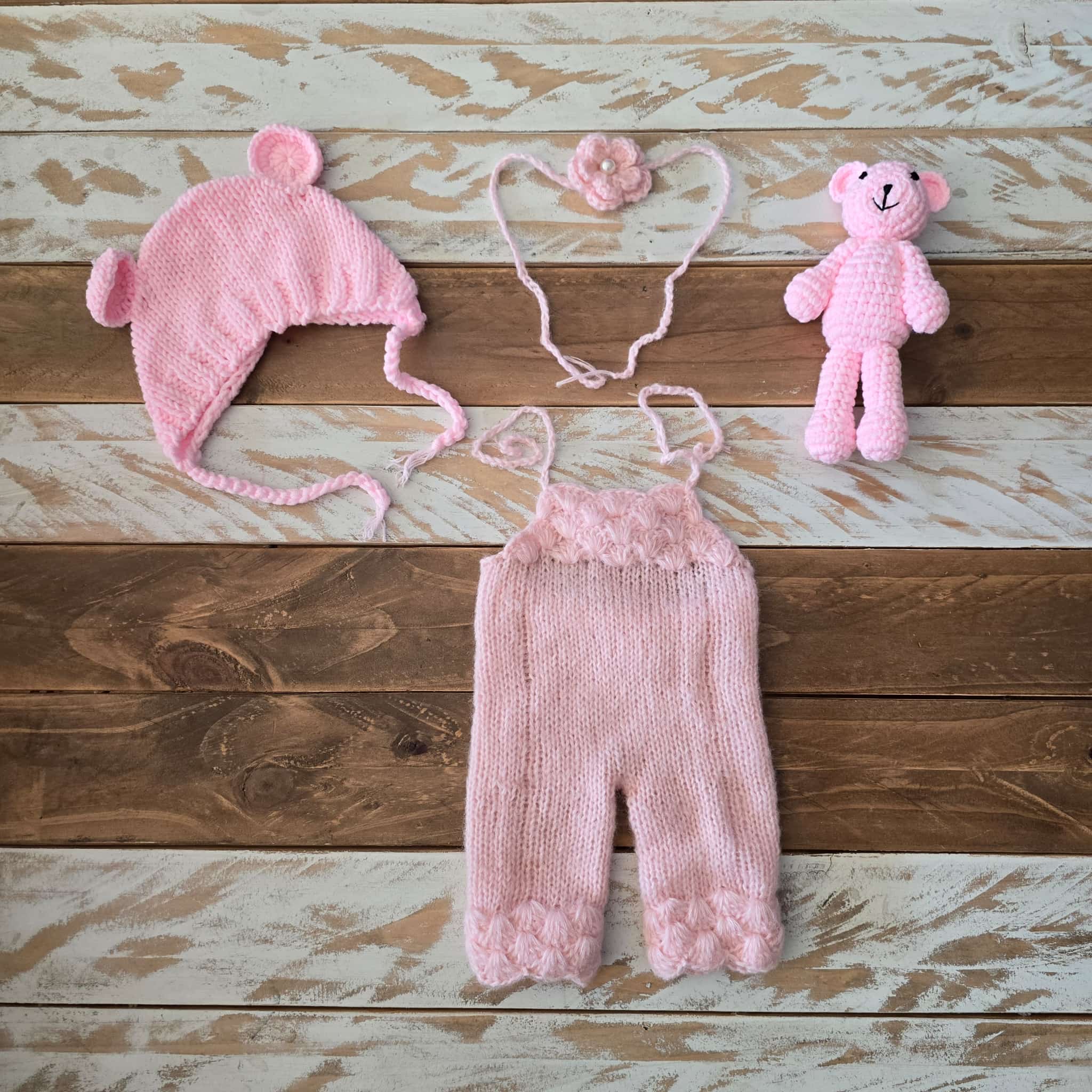 Vestido Bebe Reborn Pink Set - Vale para Muñecas de 42 a 48cm