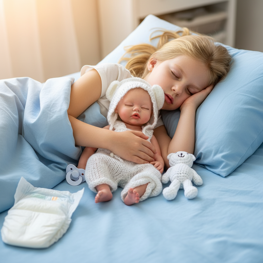 Bebé reborn de Silicona Platino Leo - Pelo PINTADO a mano y bañable - Mide 40 cm y pesa 2.3 Kg