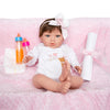 Bebe Reborn Reborn Doll Manuela - 48CM e 2KG - VINILE SILICONE, TESTA CADENTE CON CAPELLI