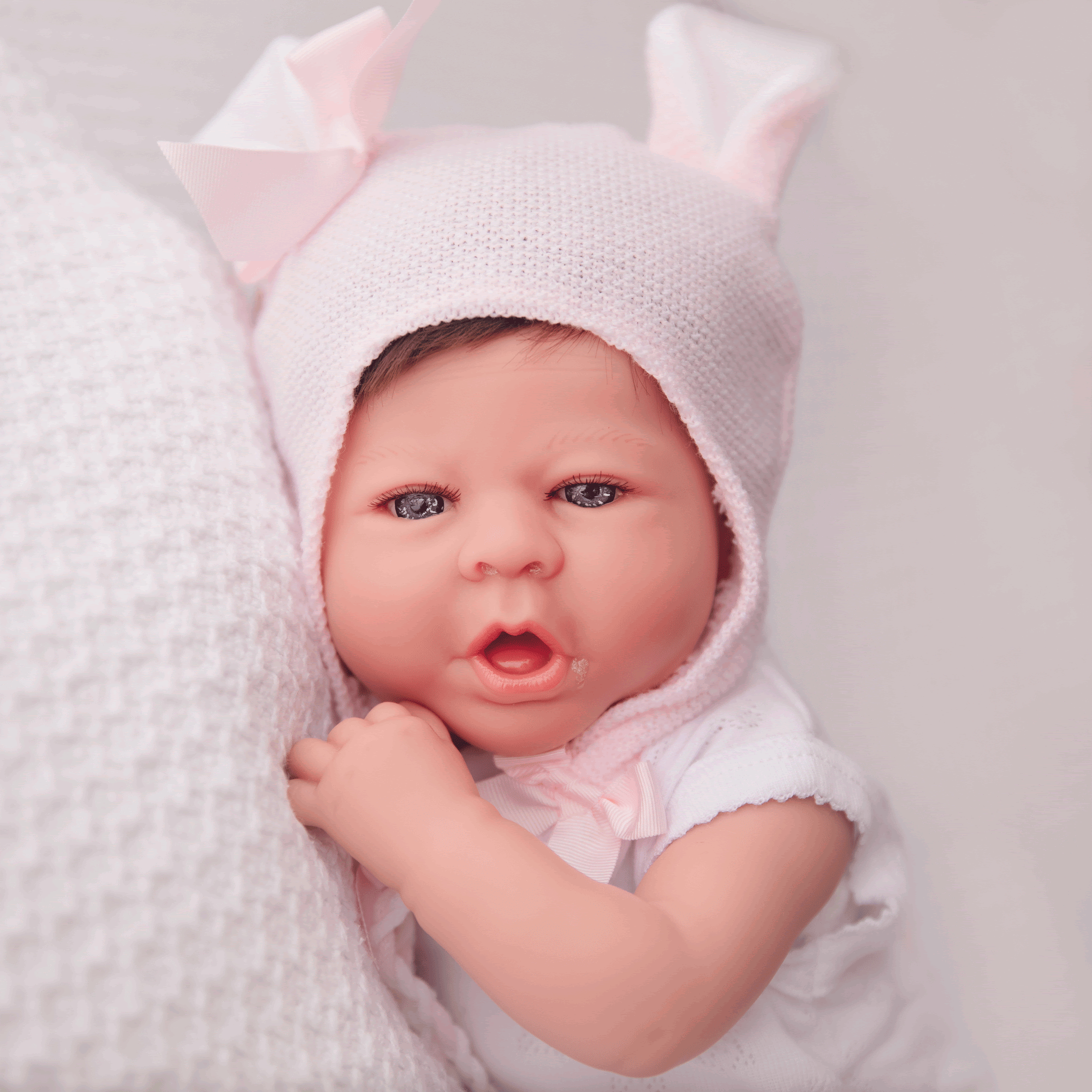 Reborn Bebe Reborn ELIZABETH Puppen - 48CM und 1,8KG - SILIKONVINYL - HEAD FALL