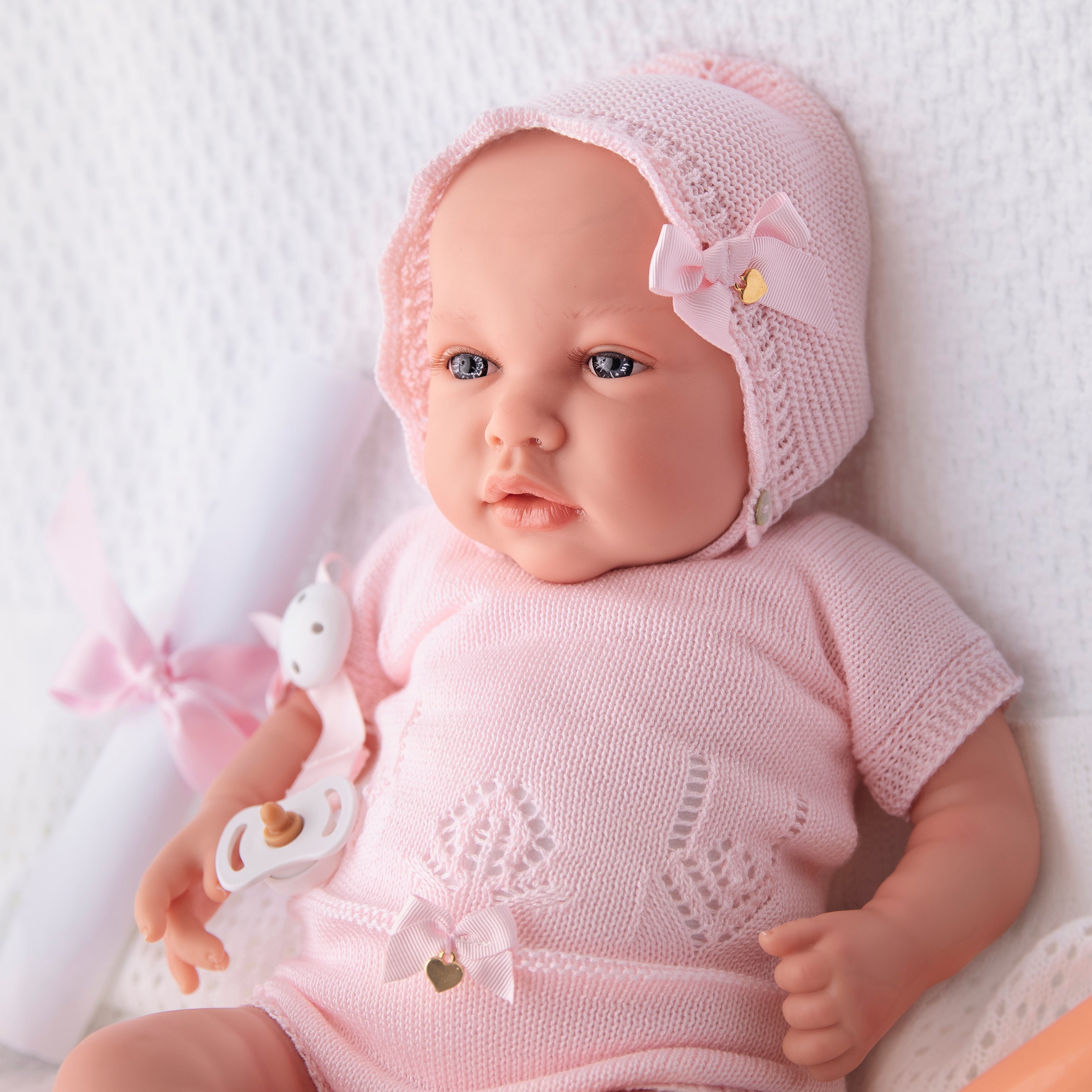 Bebe Reborn Reborn Doll Jimena - 48CM e 2KG - VINILE DI SILICONE - CADUTA TESTA e CAPELLI