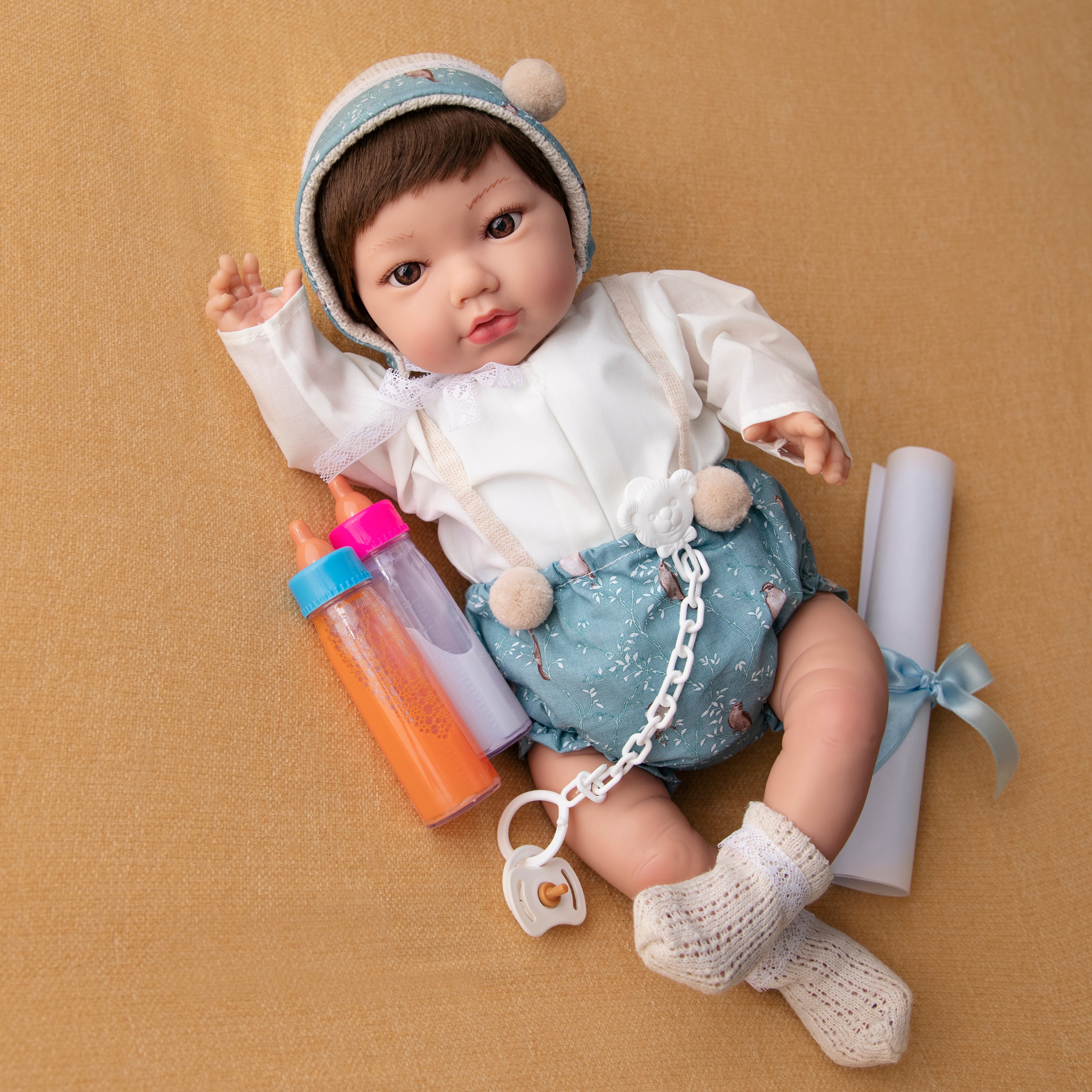 Reborn Baby Doll Reborn Paolo - 48CM and 2KG - SILICONE VINYL and HEAD DROPPING EFFECT