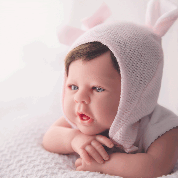 Bebe Reborn Muñeca Reborn Elizabeth- 48cm y 2kg Vinilo Blando, Cuerpo  Tela y Caida de Cabeza